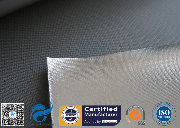 0.5Mm 3732 Silver Coated Fabric , Silver Coated Fiberglass Fabric Aluminium Foil Cloth