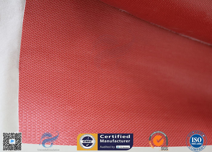 Fire Protection Silicone Coated Fiberglass Fabric 260℃ 160g Coating Red Color