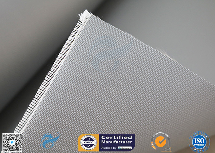 Gray Color 260℃ Alkali Free 4H Stain Weave 590g Silicone Coated Fiberglass Fabric