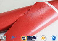 260℃ Fire Protection 0.5mm E - glass Silicone Coated Fiberglass Fabric Satin Weave