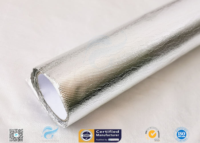 25oz Sliver Aluminium Foil Laminated Fiberglass Fabric Non Combustible